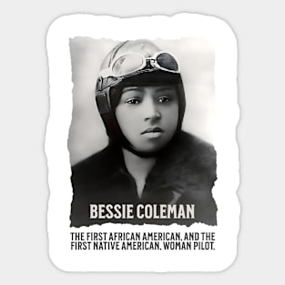 Bessie Coleman - First Woman Pilot of Color Sticker